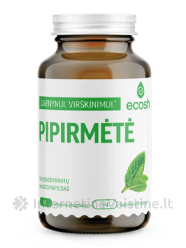 ECOSH Pipirmėtė kaps. N40 | internetinevaistine.lt