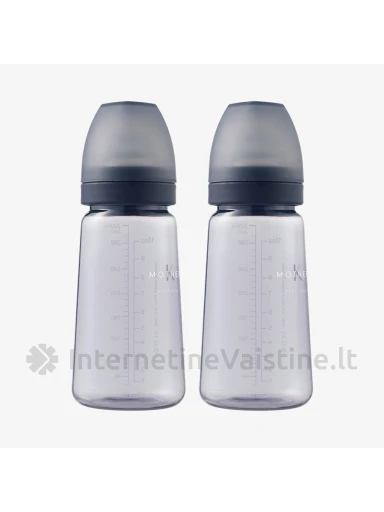 MOTHER-K buteliukas PPSU Basic 280ml be žinduko 2 vnt. (tamsiai mėlynas), 2 vnt. | internetinevaistine.lt