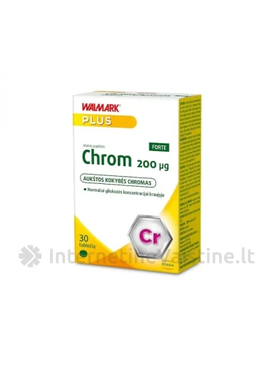 WALMARK CHROM FORTE, 200 mcg, tab. N30 | internetinevaistine.lt