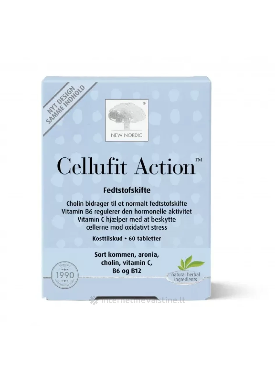 NEW NORDIC Cellufit Action tab. N60 | internetinevaistine.lt