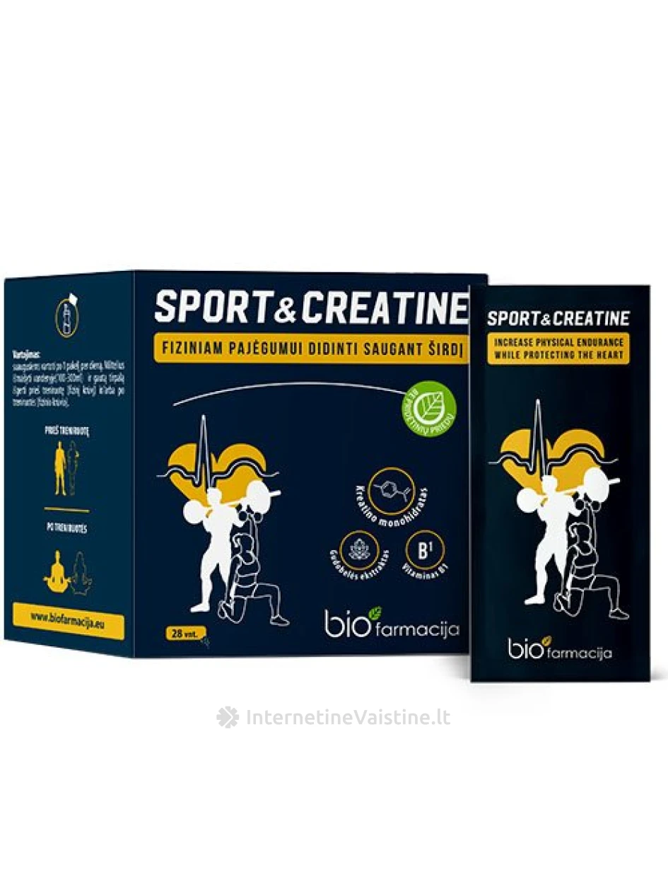 SPORT & CREATINE milt. pak., 28 vnt. | internetinevaistine.lt