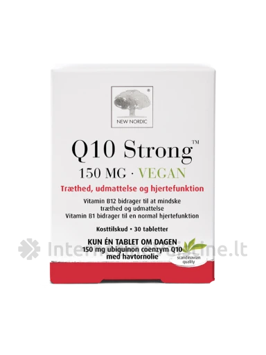 NEW NORDIC Q10 Strong Vegan 150mg tab. N30, 30 vnt. | internetinevaistine.lt