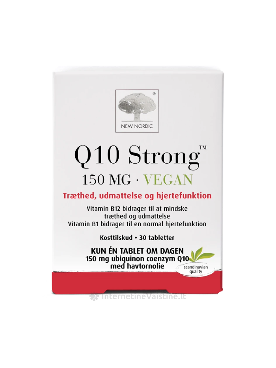 NEW NORDIC Q10 Strong Vegan 150mg tab. N30, 30 vnt. | internetinevaistine.lt