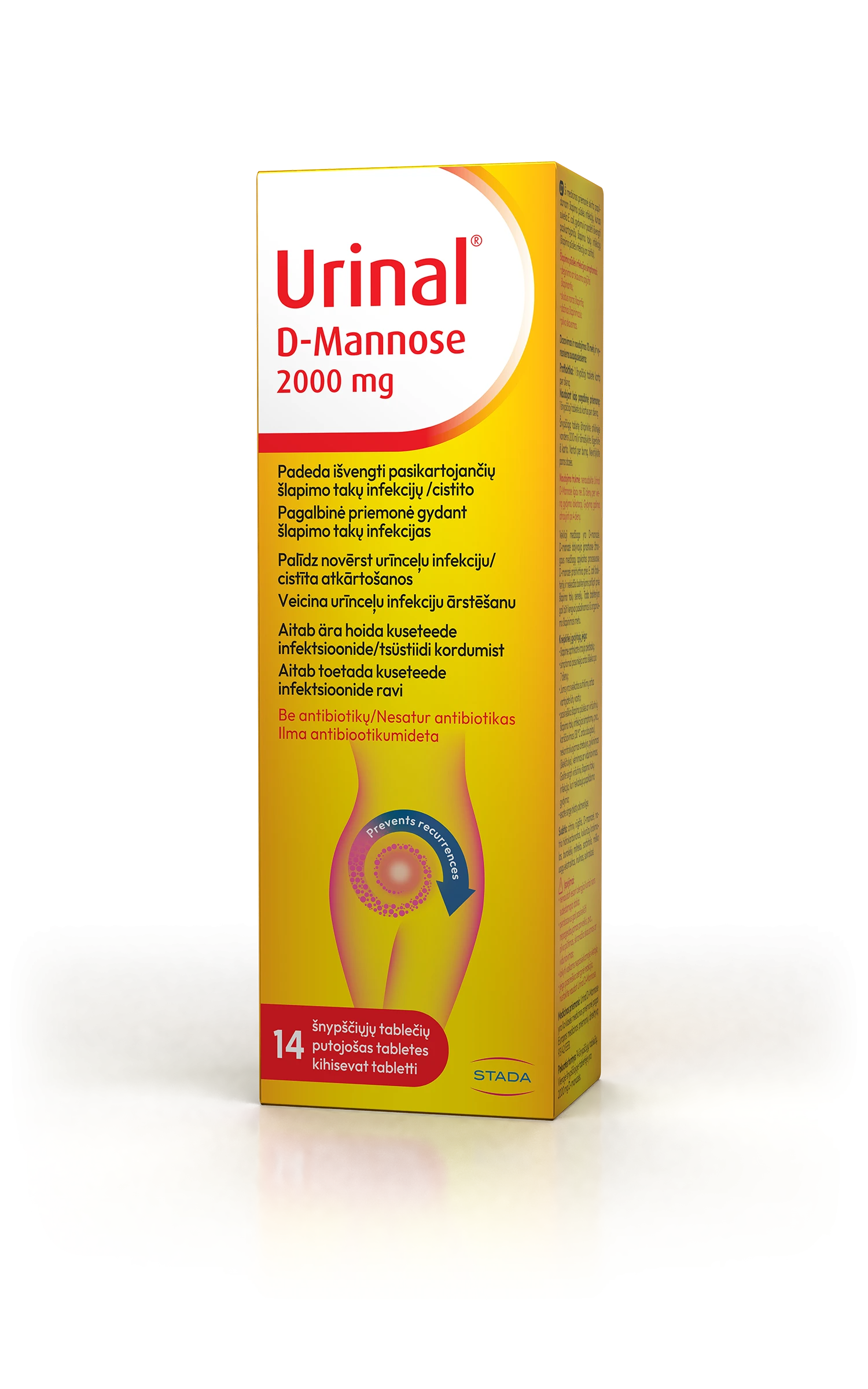 WALMARK URINAL D-Mannose 2000mg šnypščiančiųjų. tab. N14