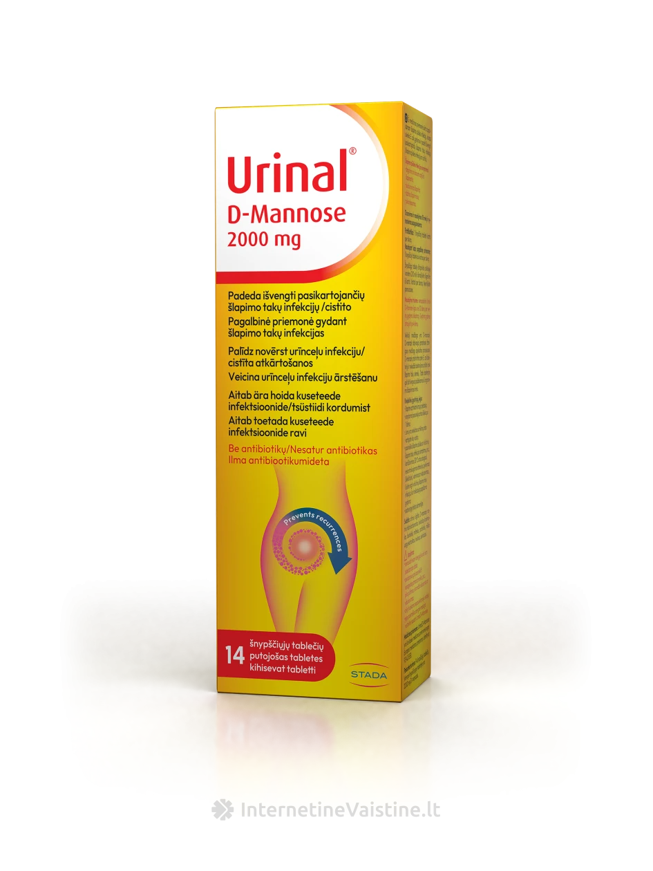 WALMARK URINAL D-Mannose 2000mg šnypščiančiųjų. tab. N14 | internetinevaistine.lt