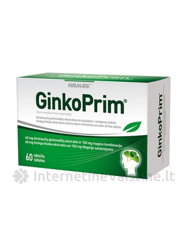 GINKOPRIM 40MG DENGT. TAB. N60, 60 vnt. | internetinevaistine.lt