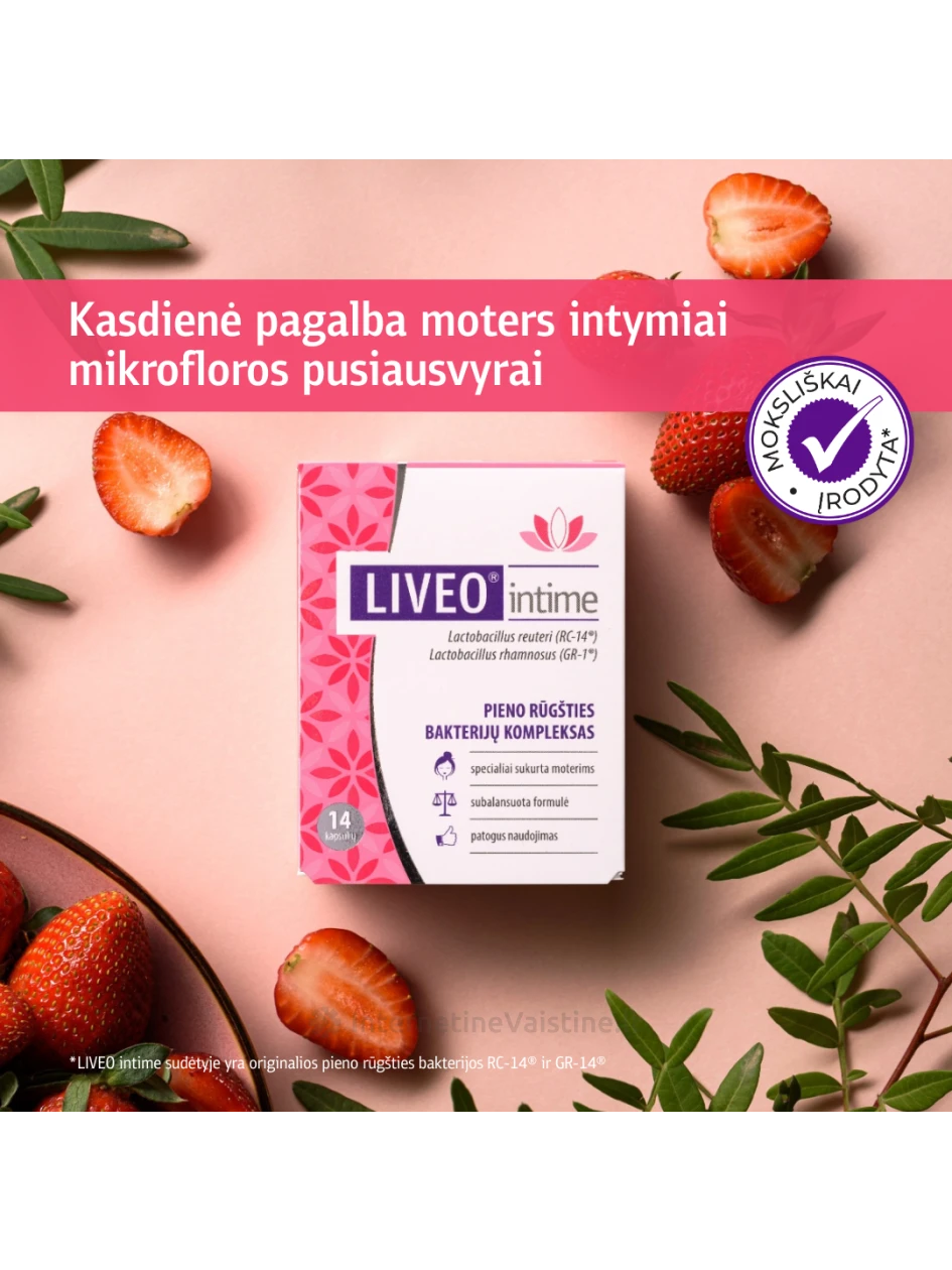 LIVEO® intime, 14 kapsulių, 14 kapsulių | internetinevaistine.lt