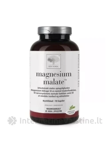 NEW NORDIC Magnesium Malate kaps. N90 | internetinevaistine.lt