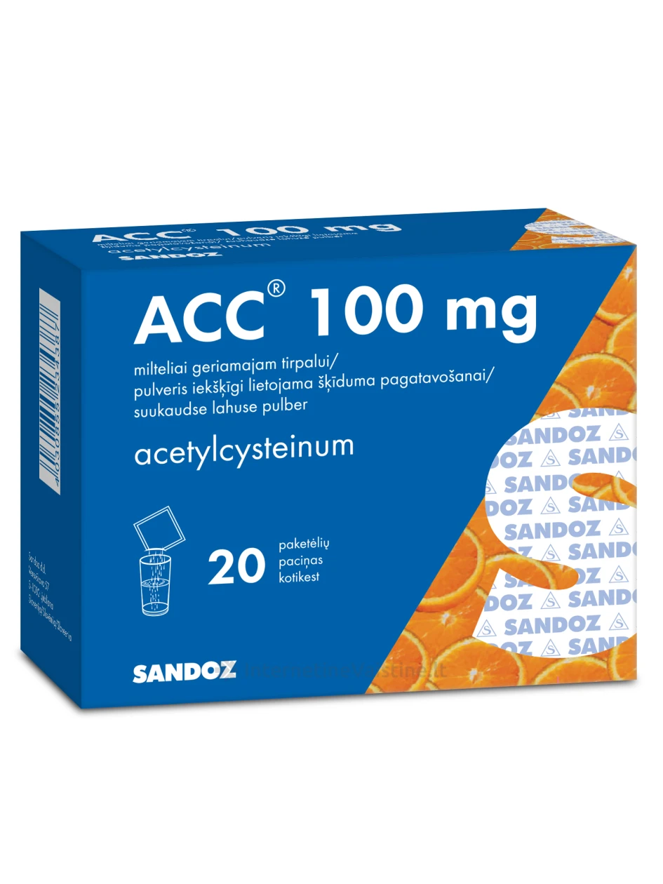 ACC 100 mg milteliai geriamajam tirpalui N20 | internetinevaistine.lt