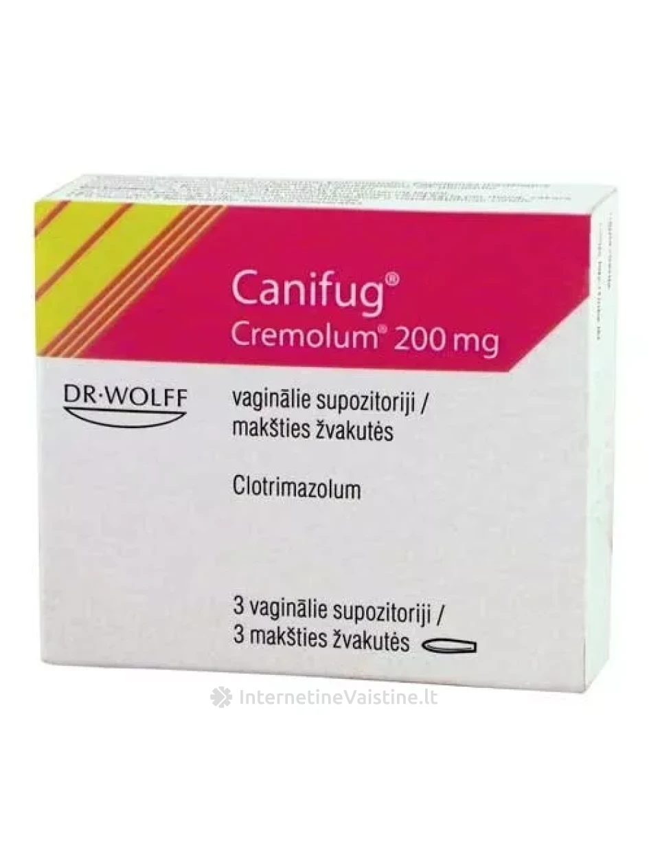 CANIFUG CREMOLUM 200 mg makšties žvakutės N3 | internetinevaistine.lt