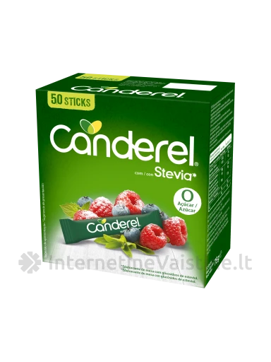 Saldiklis Canderel STEVIA pakeliai, N40+10 | internetinevaistine.lt