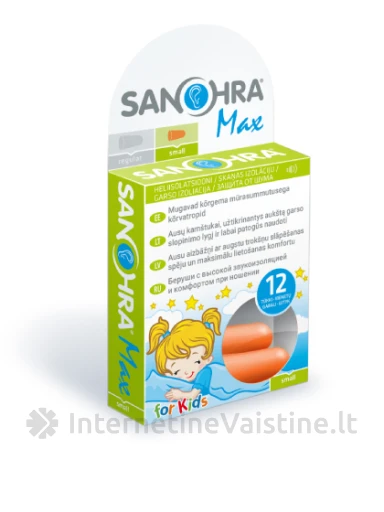 Ausų kištukai Sanohra Max children, N12 | internetinevaistine.lt