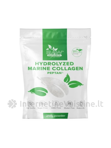 RAW POWDERS Fish hydrolyzed collagen milt., 250 g, Vnt | internetinevaistine.lt