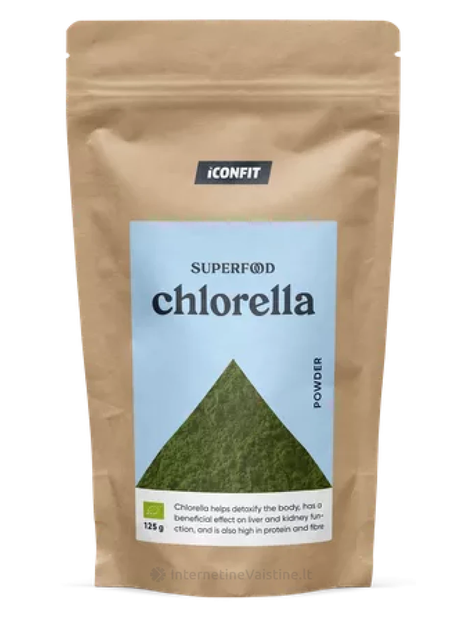 ICONFIT ekolog. Chlorelos dumbliai, 125 g, 125 g | internetinevaistine.lt