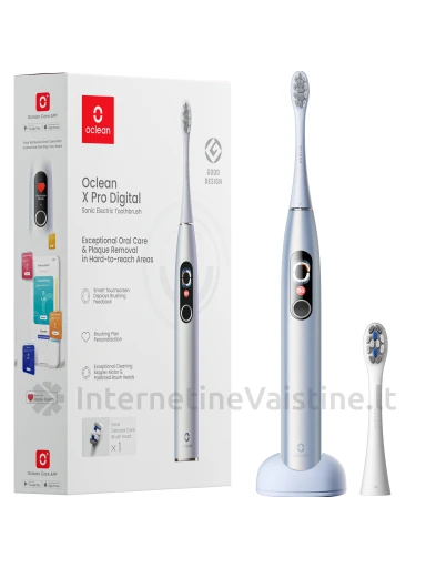 OCLEAN X Pro Digital Silver elektrinis dantų šepetėlis, N1 | internetinevaistine.lt