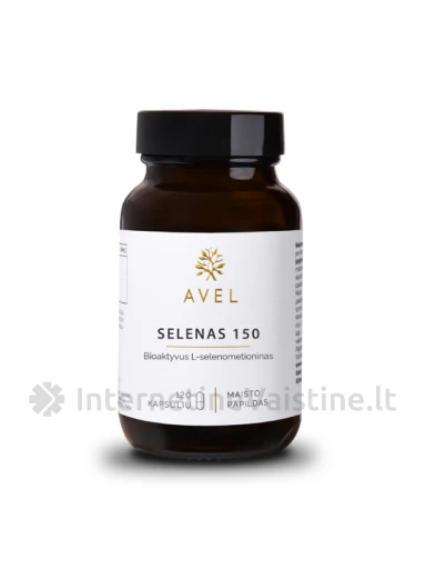 AVEL Bioaktyvus Selenas, 120 kapsulių | internetinevaistine.lt
