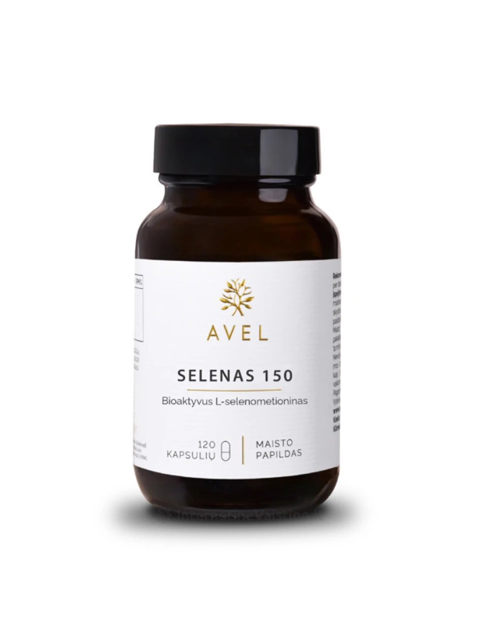AVEL Bioaktyvus Selenas, 120 kapsulių | internetinevaistine.lt