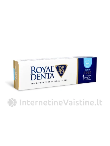 ROYAL DENTA dantų šepetėlių rinkinys GOLD MEDIUM, 4 vnt. | internetinevaistine.lt