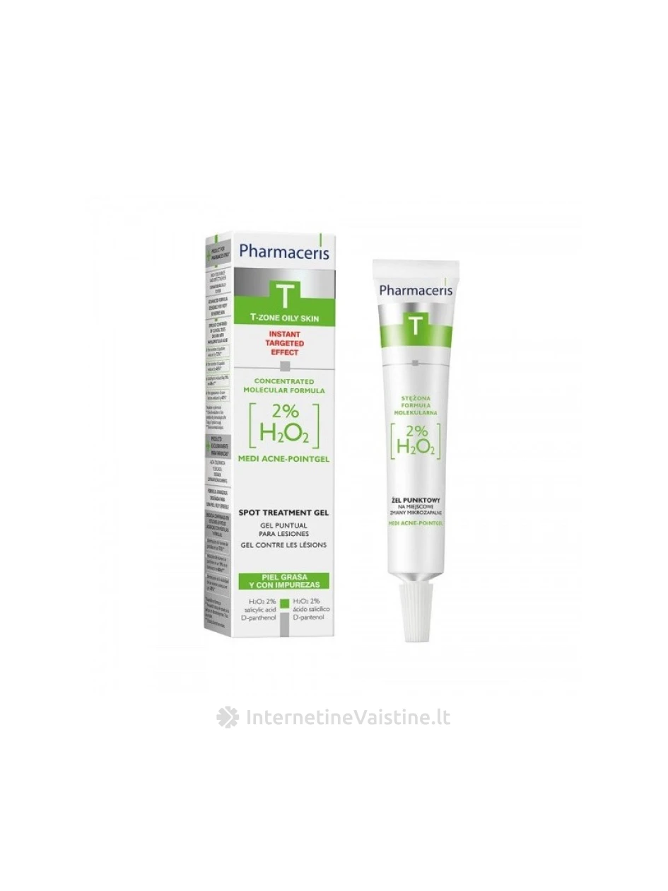 PHARMACERIS T,MEDI ACNE-POINTGEL 10ml gelis nuo mikro uždegimų, N1 | internetinevaistine.lt