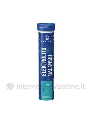 SAPIENS Elektrolitų balansui tirpios tab. N20 | internetinevaistine.lt