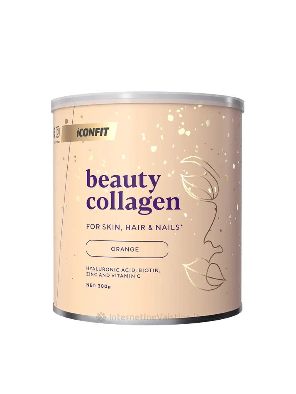 ICONFIT Beauty Collagen Orange milt., 300 g, Vnt | internetinevaistine.lt