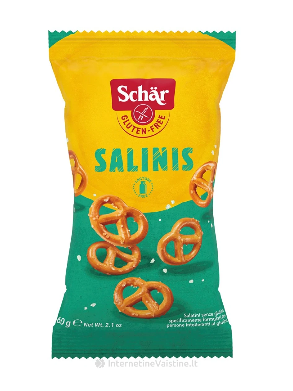 Schär SALINIS – sūrūs riestainiukai be glitimo, 60g | internetinevaistine.lt