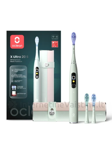 OCLEAN X ULTRA 20 S, , išmanusis elektrinis dantų šepetėlis, žalios spalvos, 1 vnt. | internetinevaistine.lt