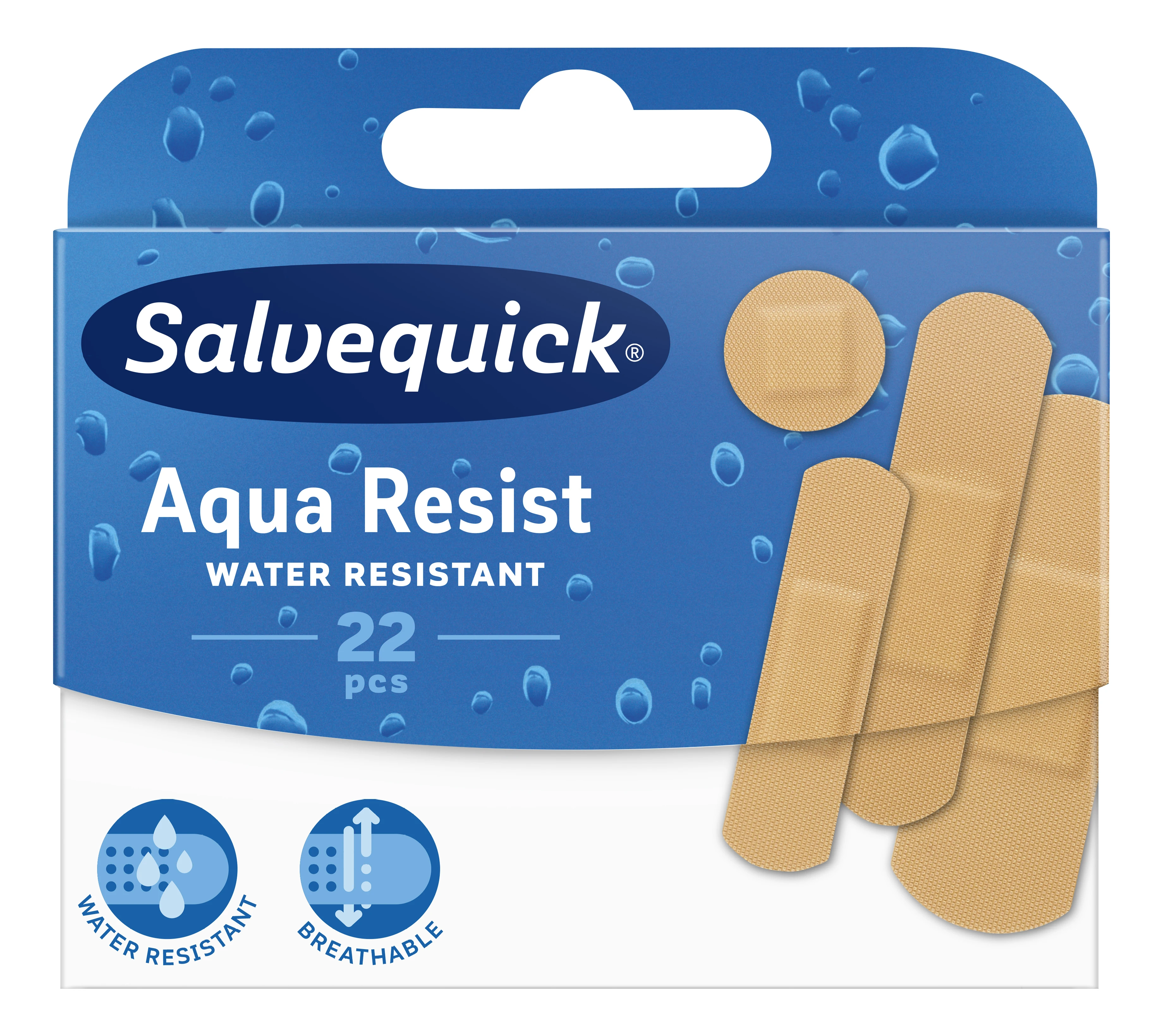 SALVEQUICK vandeniui atsparūs pleistrai Aqua Resist N20