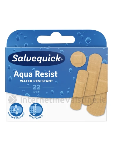 SALVEQUICK vandeniui atsparūs pleistrai Aqua Resist N20 | internetinevaistine.lt