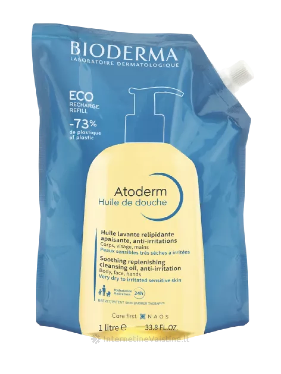 BIODERMA ATODERM Huile de douche ecorefill, dušo aliejus 1 | internetinevaistine.lt