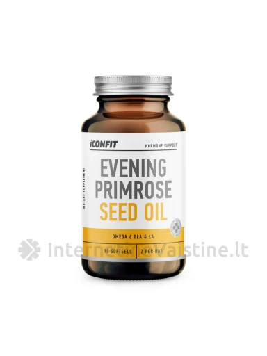 ICONFIT Evening Primrose Seed Oil 500mg softgel N90, 90 vnt. | internetinevaistine.lt