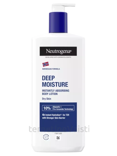 NEUTROGENA Deep Moisture Fast Absorbing kūno losjonas, 400 ml, Vnt | internetinevaistine.lt