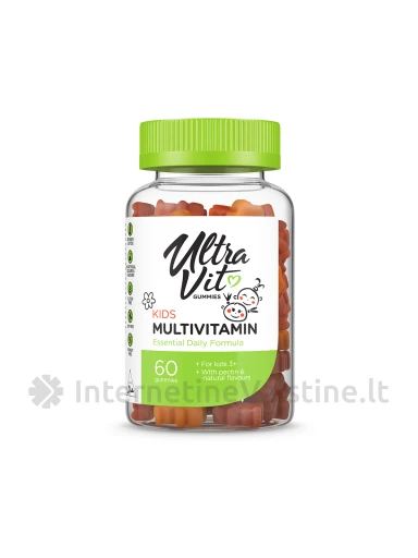 ULTRAVIT Gummies Kid`s Multivitaminai, 60 guminukų | internetinevaistine.lt