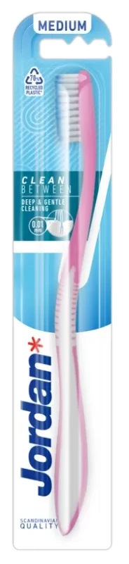 JORDAN Clean Between Medium dantų šepetėlis, 1 vnt.