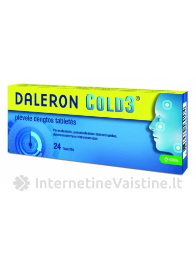 DALERON COLD 3 TAB. N24 | internetinevaistine.lt