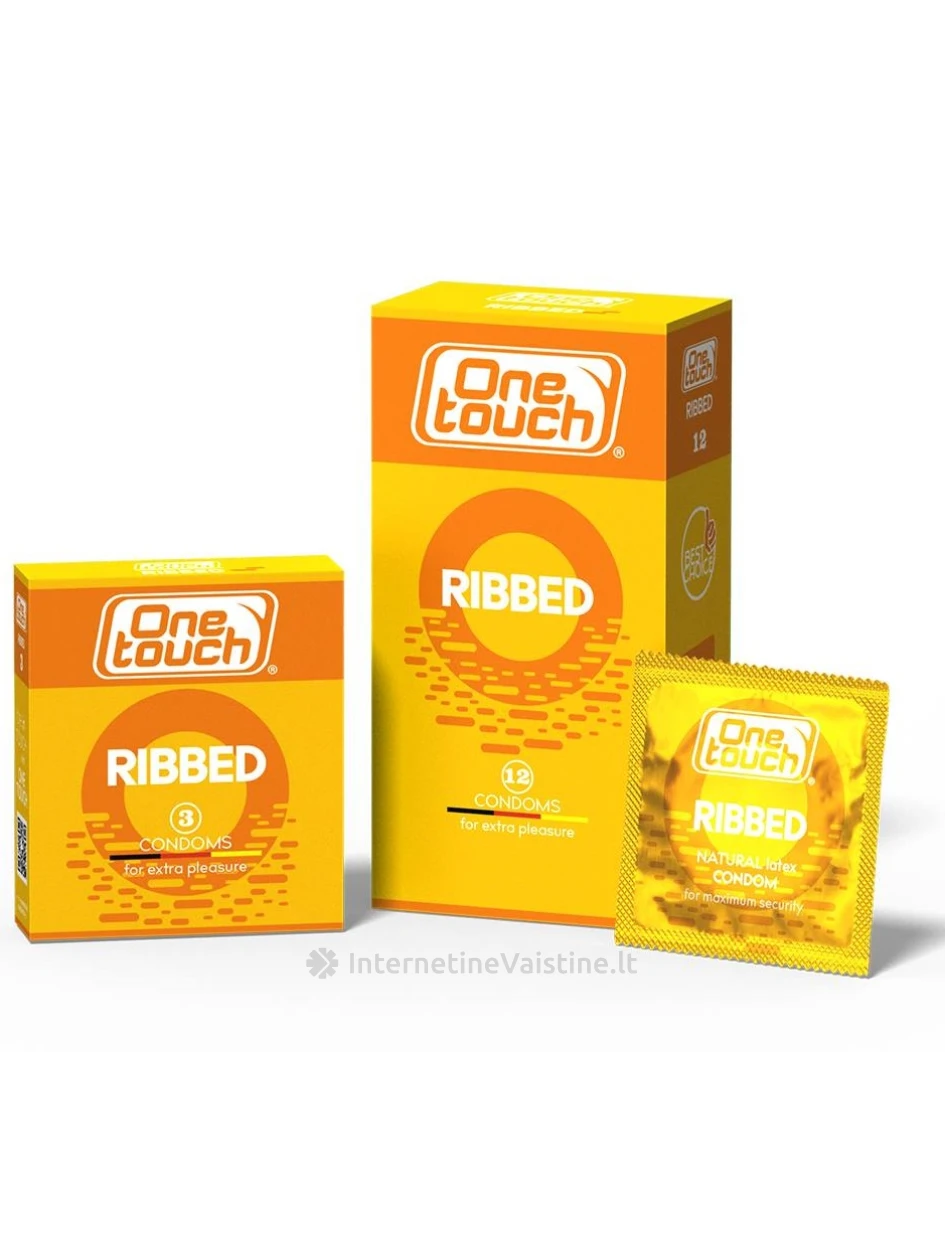 ONE TOUCH Ribbed prezervatyvai, 12 vnt. | internetinevaistine.lt