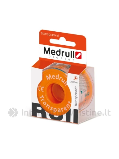 Medrull pleistras rulonėlyje Transparent 2,5cm x 500cm | internetinevaistine.lt