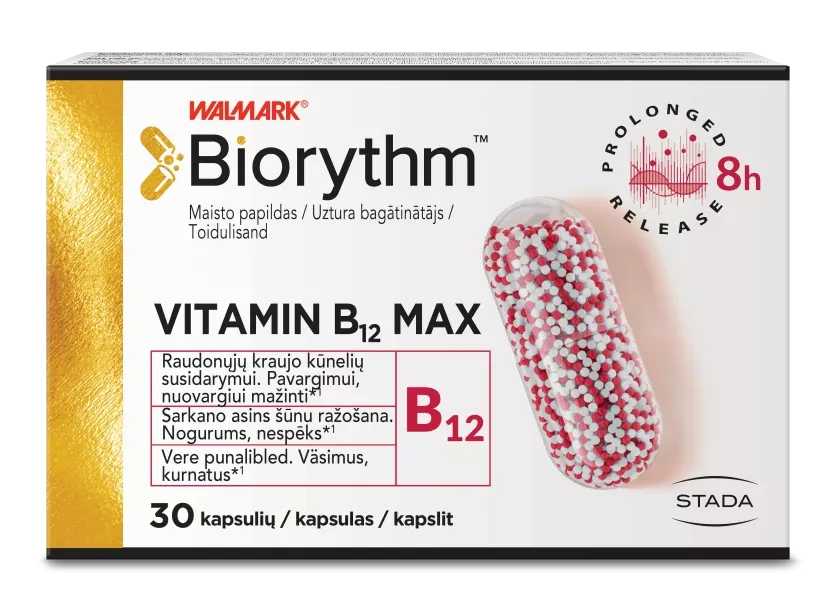 BIORYTHM Vit B12 MAX kaps. N30