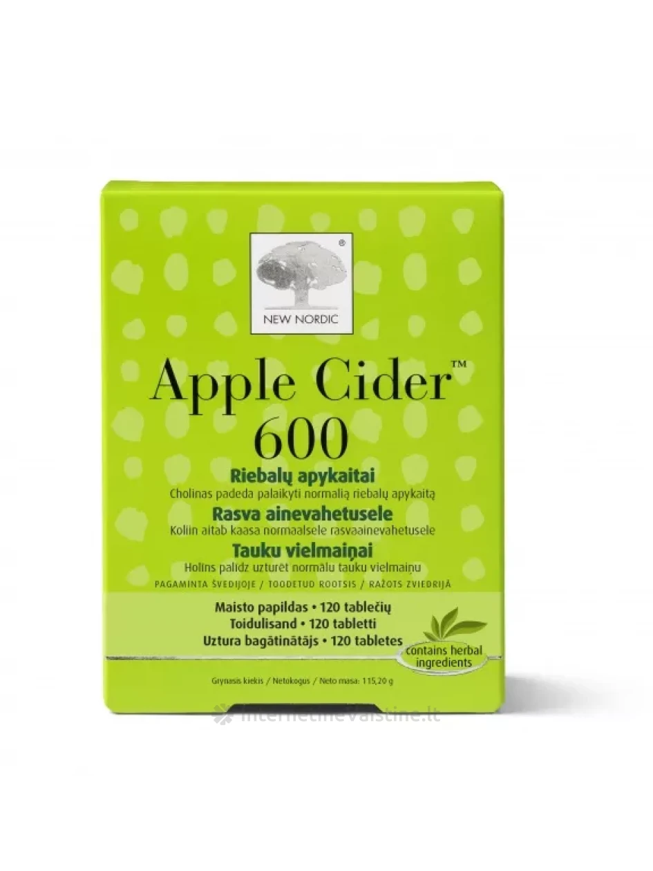 NEW NORDIC APPLE CIDER (Obuolių sidras) 600mg tab. N60 | internetinevaistine.lt