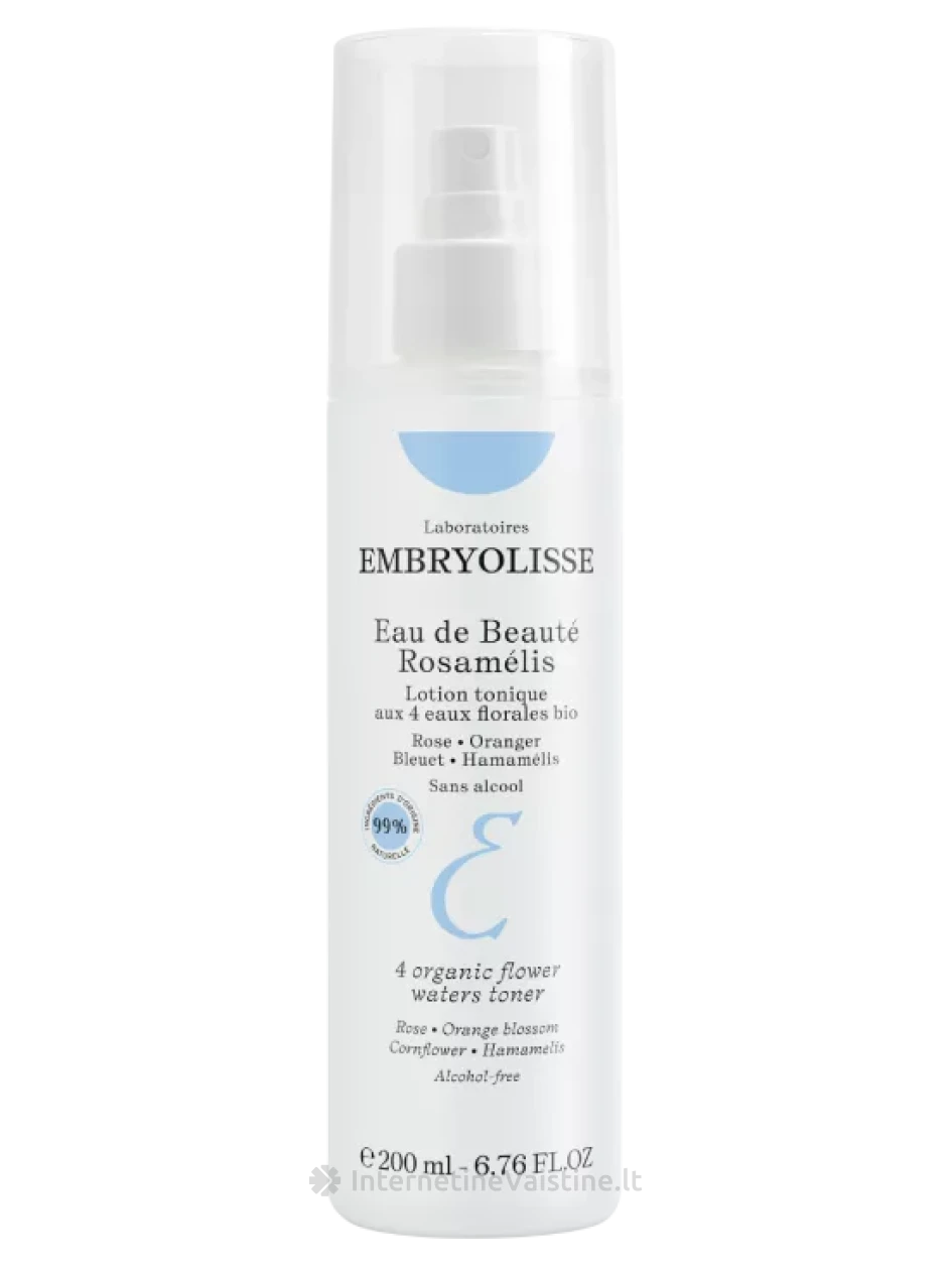 EMBRYOLISSE Eau De Beaute 4 gėlių vanduo tonikas, 200 ml, Vnt | internetinevaistine.lt