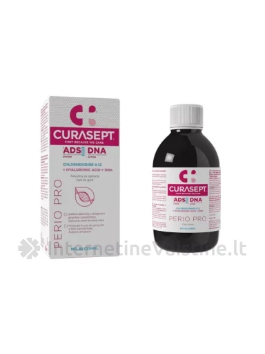 CURASEPT burnos skalavimo skystis su 0,12% CHK + hialuronas ADS PERIO PRO, 200 ml, Vnt | internetinevaistine.lt