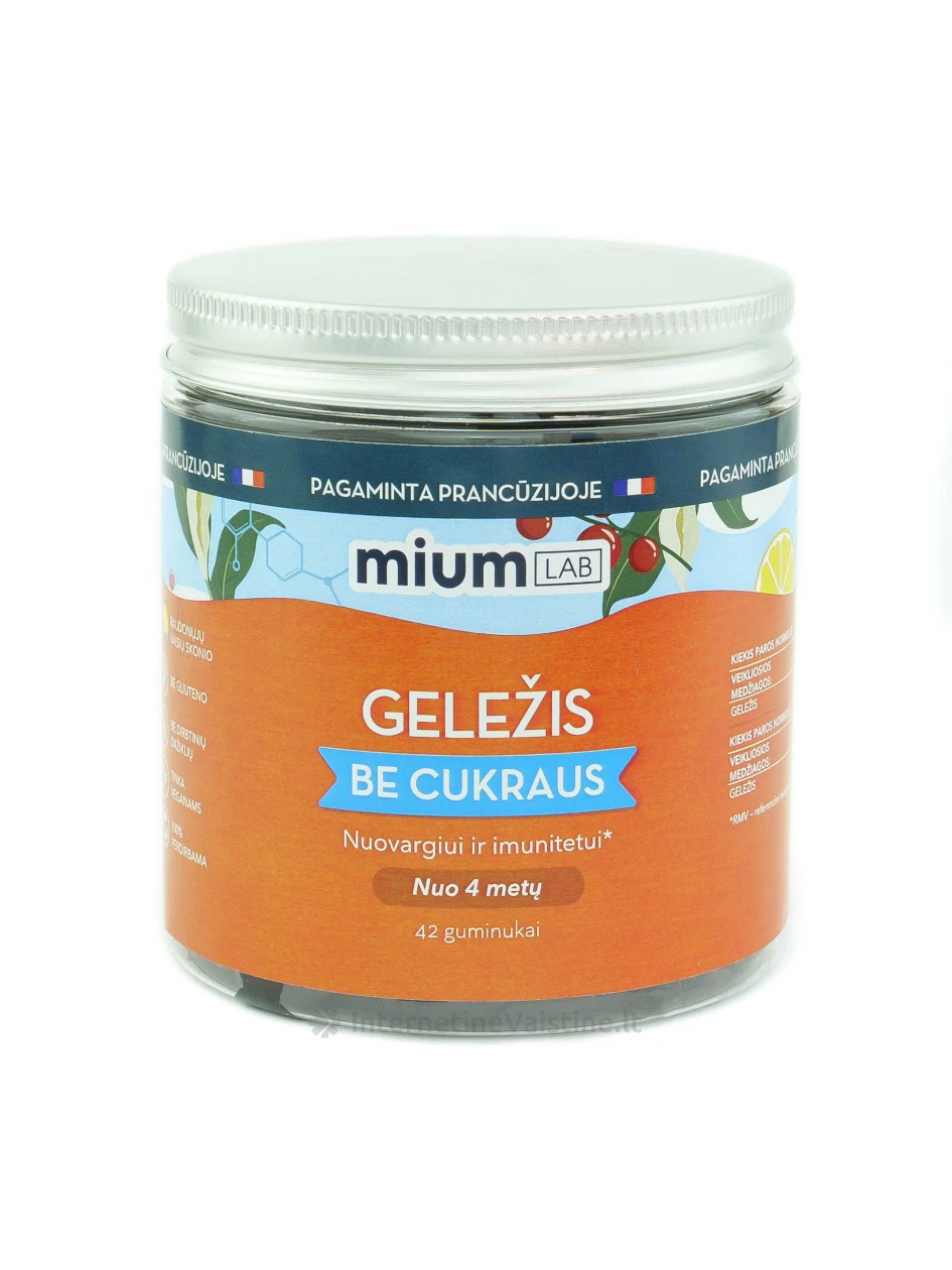 mium LAB GELEŽIS guminukai N42 | internetinevaistine.lt