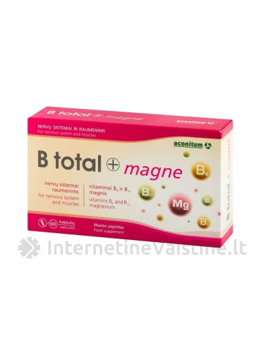 MAGNE+ B TOTAL TAB. N60 | internetinevaistine.lt