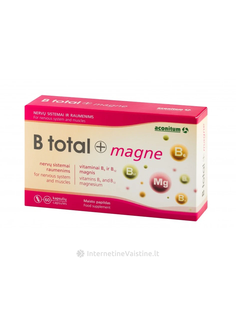 MAGNE+ B TOTAL TAB. N60 | internetinevaistine.lt