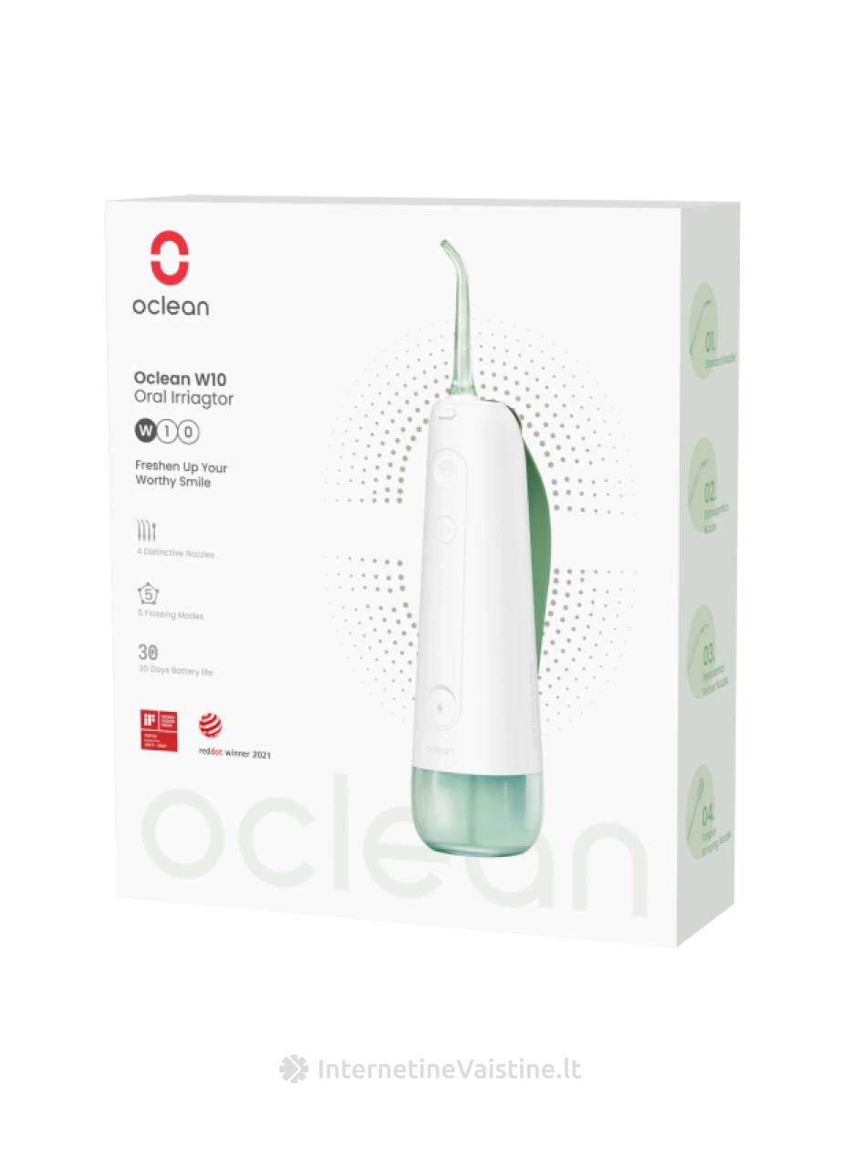 Burnos irigatorius OCLEAN W10 Green, N1 | internetinevaistine.lt