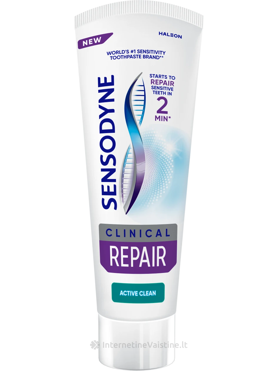 SENSODYNE Clinical Repair Active Clean dantų pasta, 75 ml, Vnt | internetinevaistine.lt