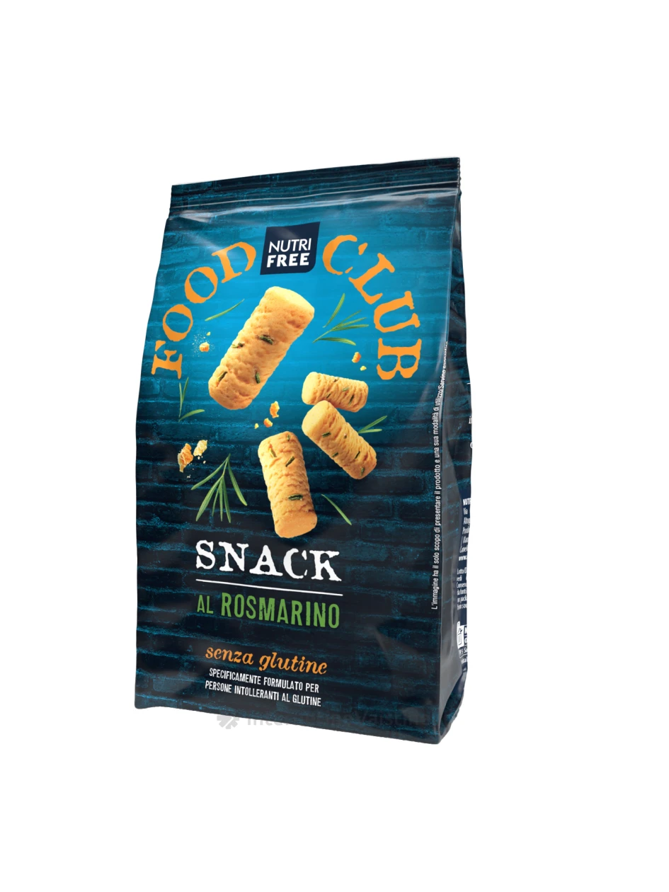 NUTRIFREE SNACK AL ROSMARINO - rozmarino skonio itališkas užkandis be glitimo, 100g | internetinevaistine.lt