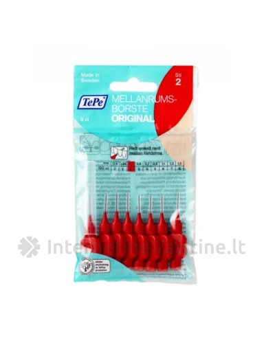 DANTŲ ŠEP. TEPE TARPDANČIAMS 0.5MM N8 (RAUD.) | internetinevaistine.lt