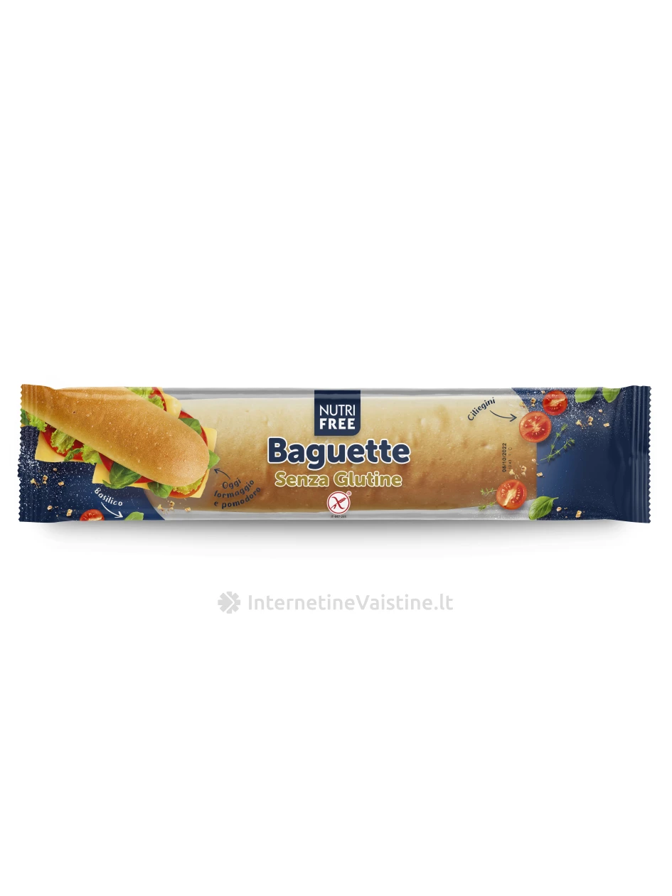 NUTRIFREE BAGUETTE - prancūziškas batonas be glitimo, 90g | internetinevaistine.lt