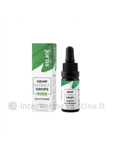 JORUS CBD Isolate Based 5% kanapių ekstraktas, natūralus, 10 ml | internetinevaistine.lt